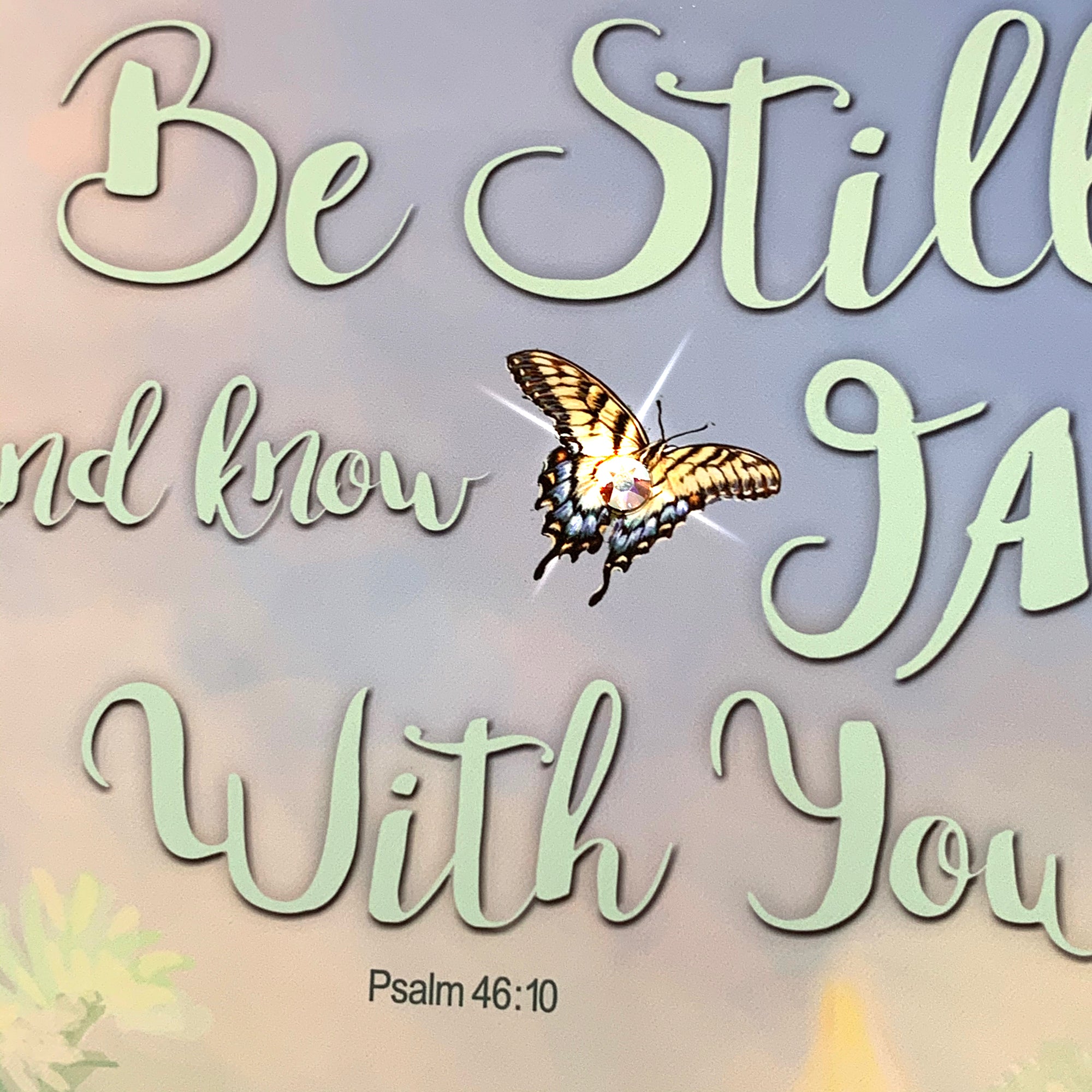I Am with You Pizazz Print with Dazzling Crystals
