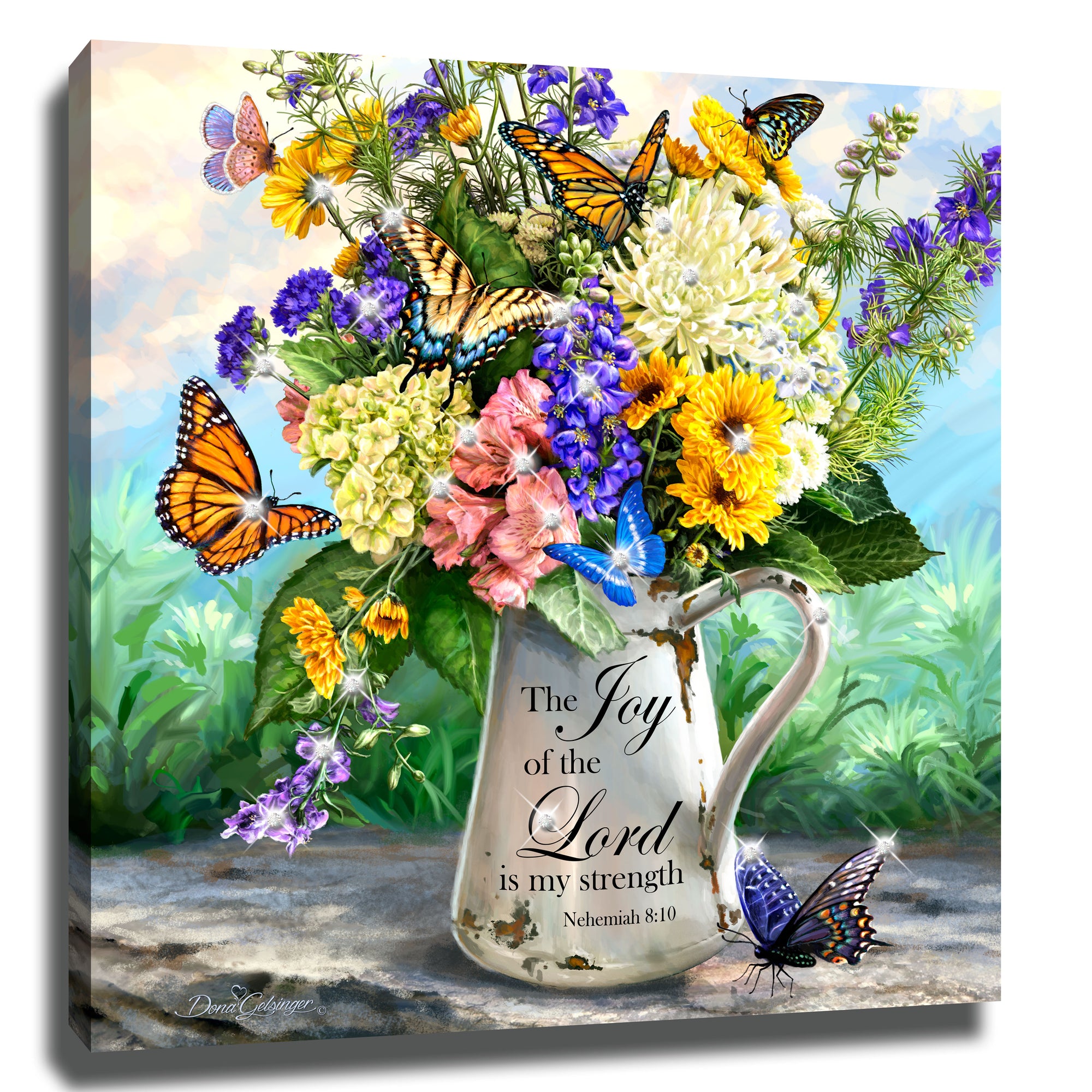 Joy of the Lord Pizazz Print with Dazzling Crystals