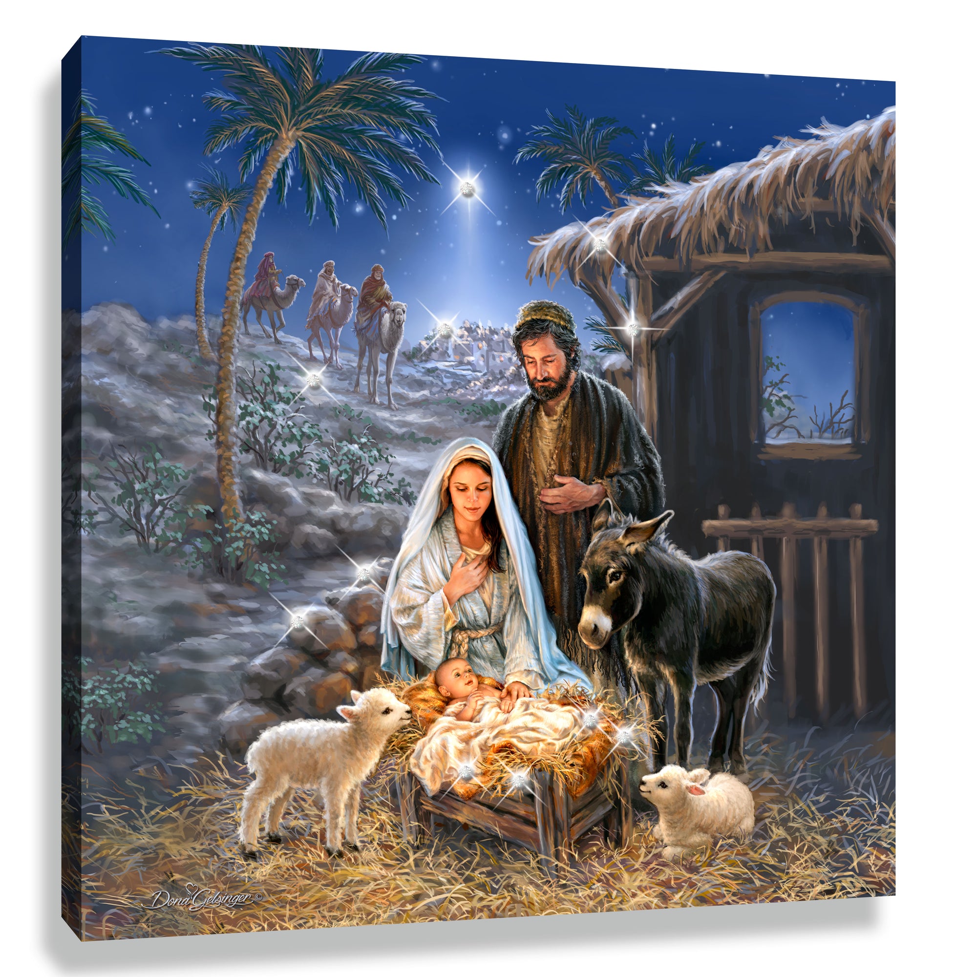A Savior is Born Pizazz Print with Dazzling Crystals