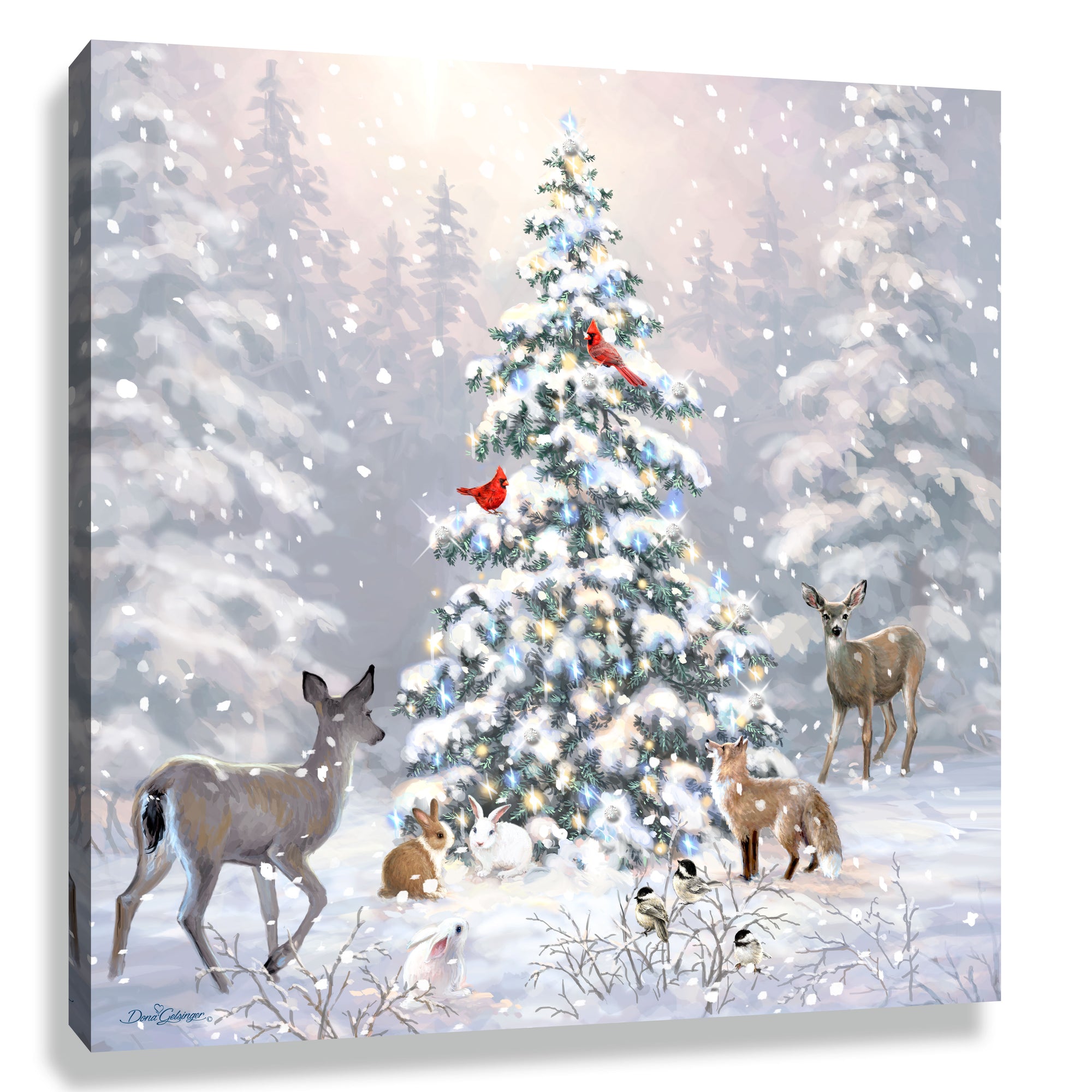 Woodland Christmas Pizazz Print with Dazzling Crystals