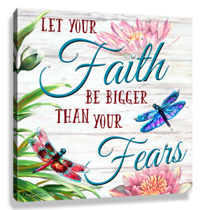 Faith Over Fear Pizazz Print with Dazzling Crystals