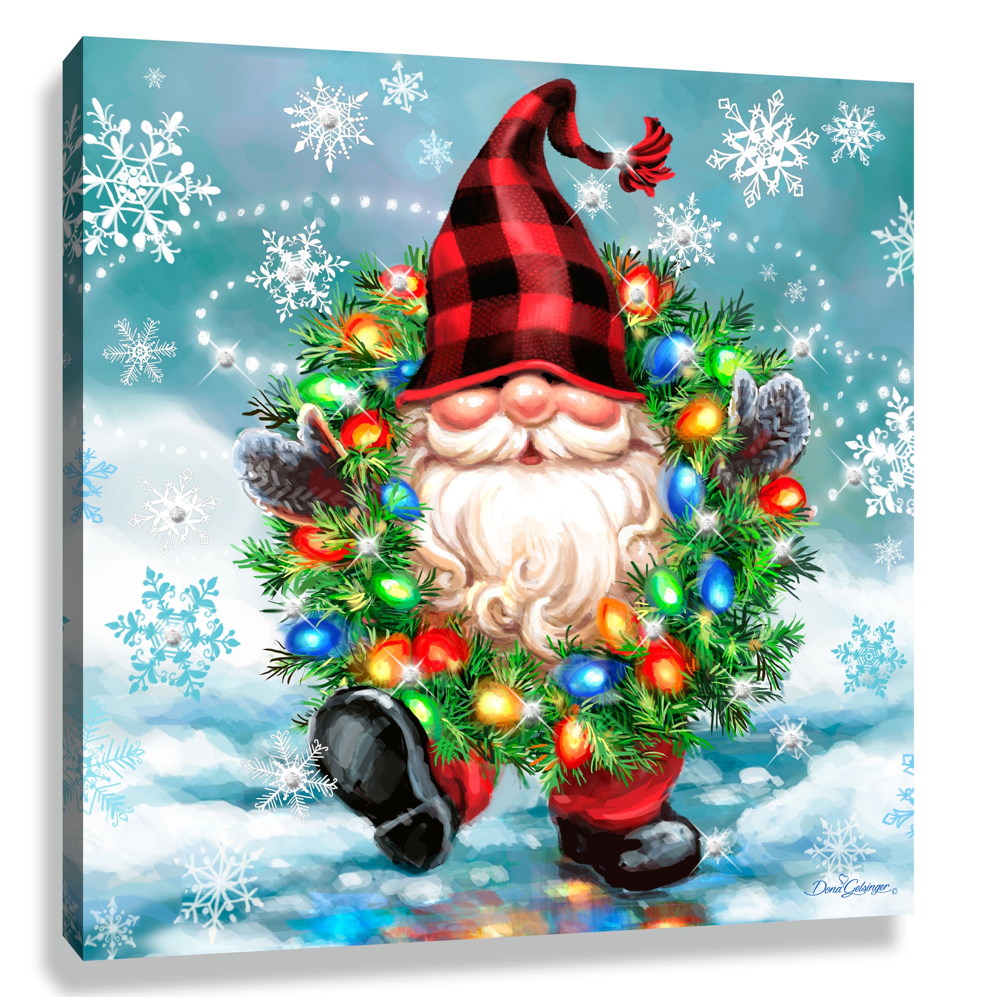 Jolly Gnome Pizazz Print with Dazzling Crystals