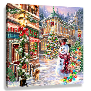 Christmas Lane Pizazz Print with Dazzling Crystals