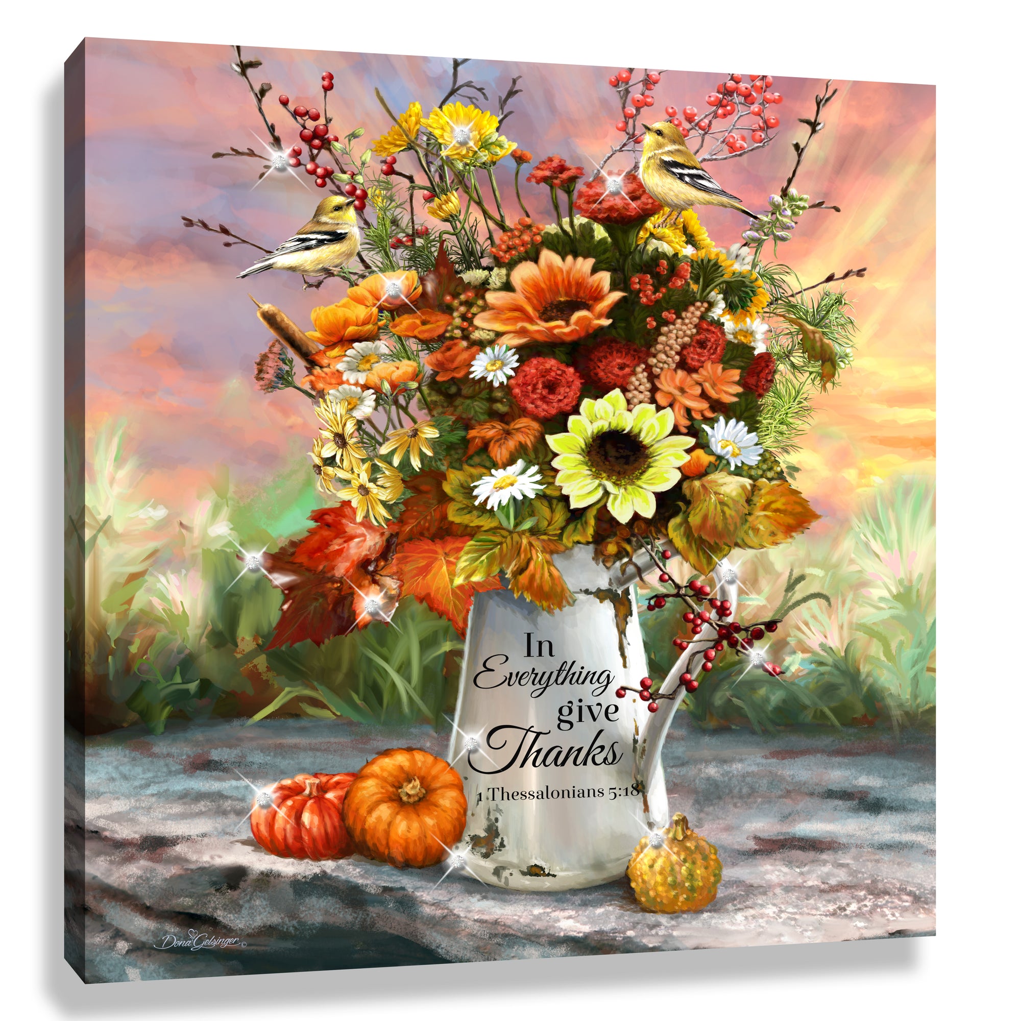 Give Thanks Pizazz Print with Dazzling Crystals