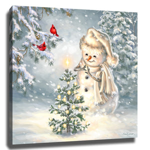 Snowman Christmas Pizazz Print with Dazzling Crystals