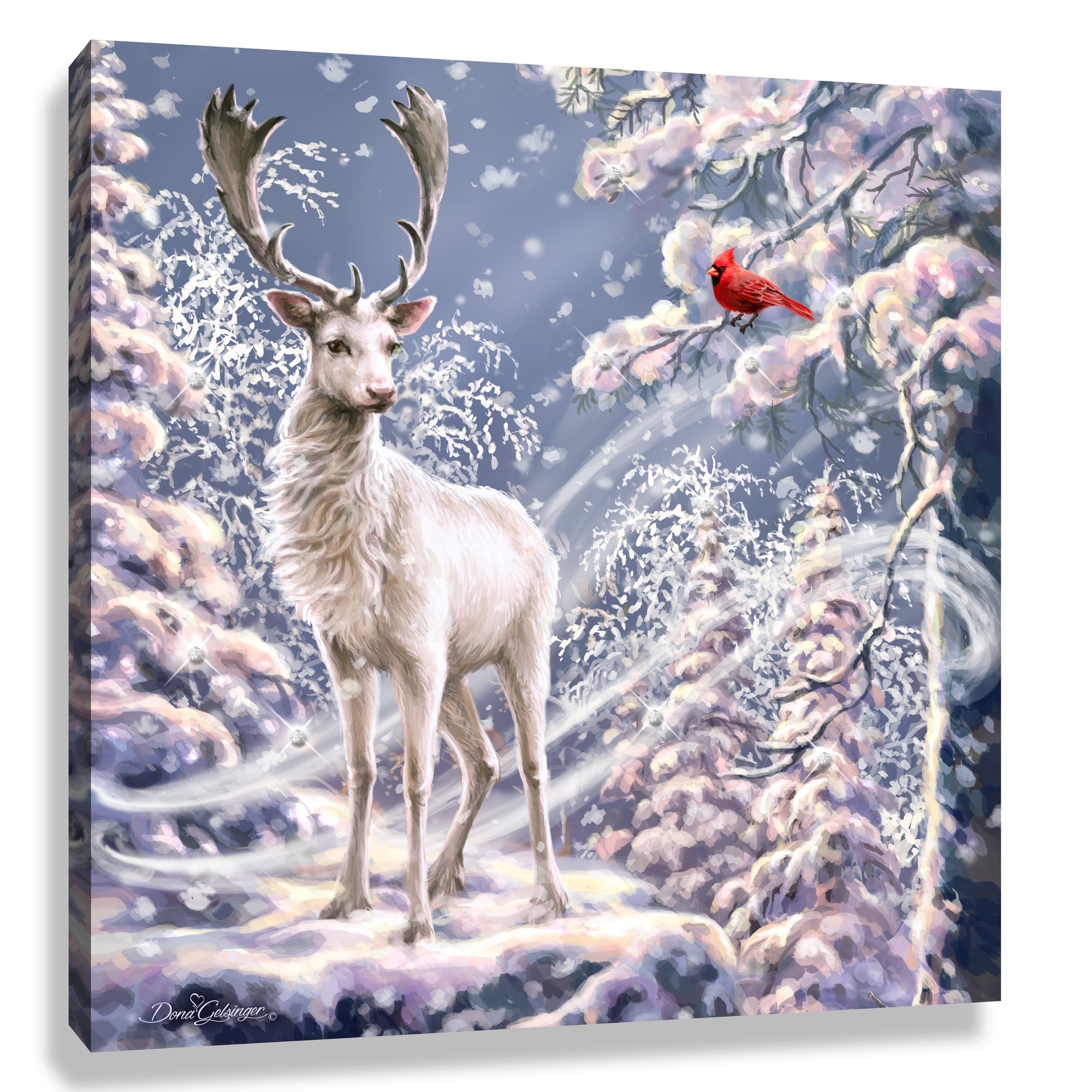 Wonderland Reindeer Pizazz Print with Dazzling Crystals
