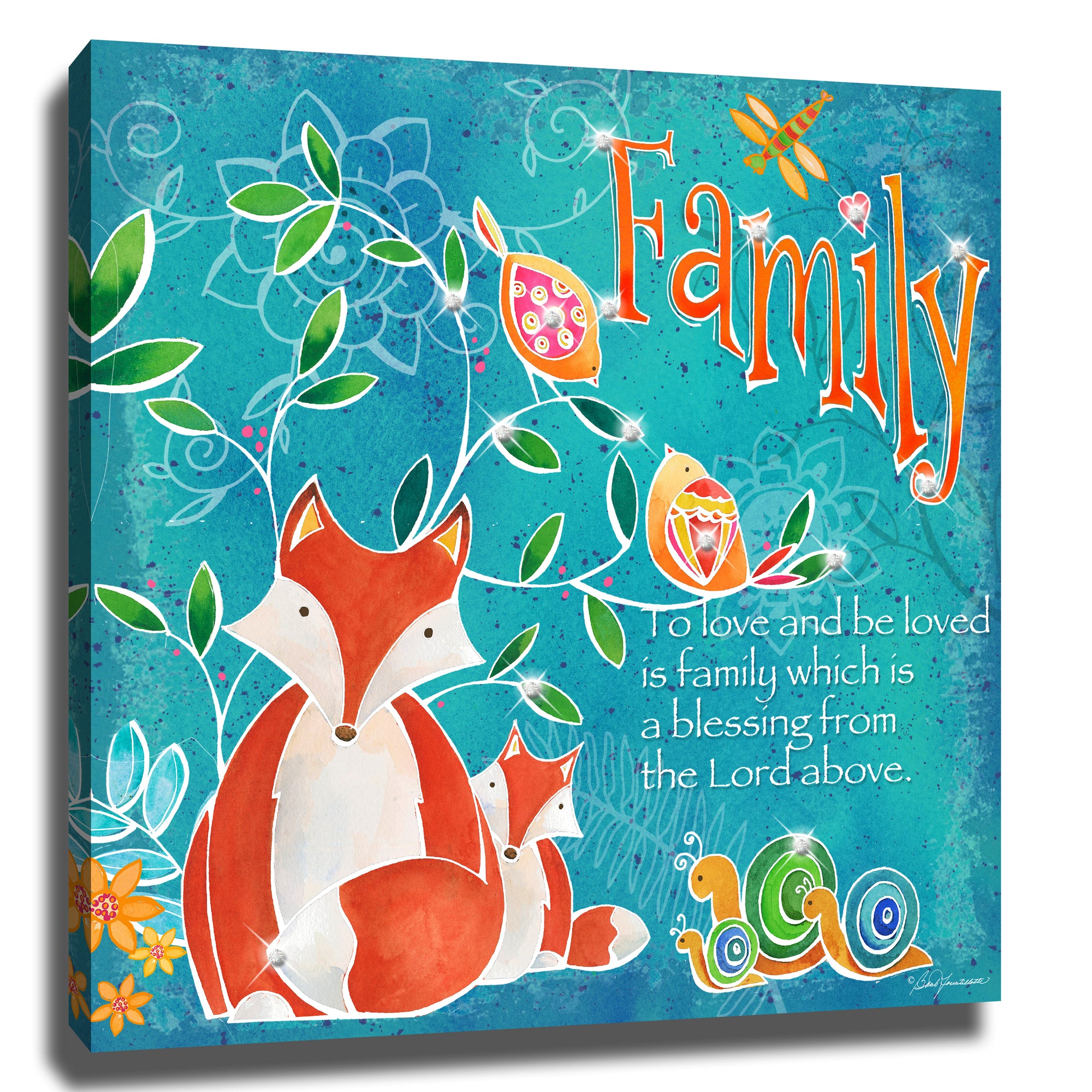Family Pizazz Print with Dazzling Crystals