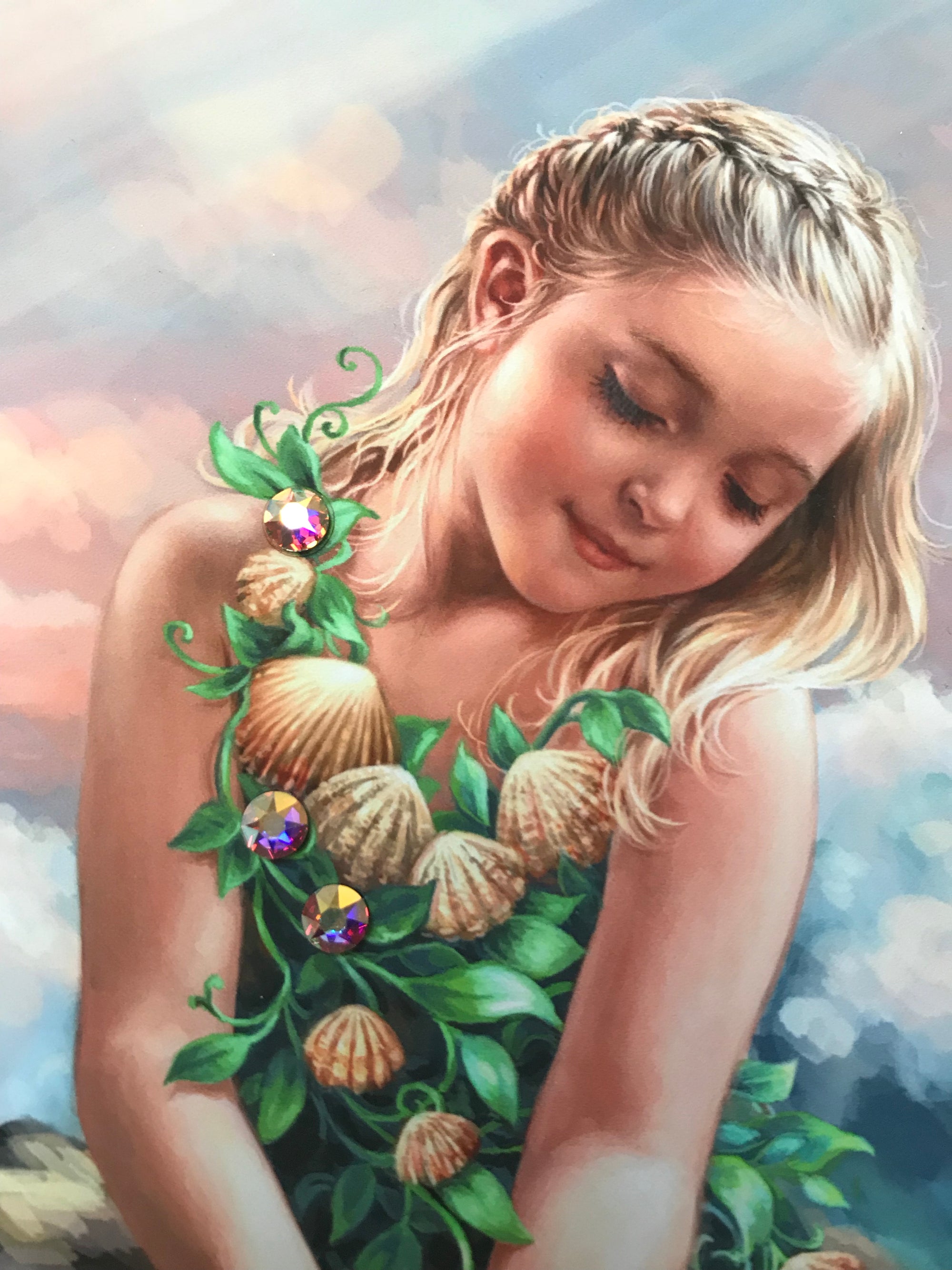 Mermaid Princess Pizazz Print with Dazzling Crystals