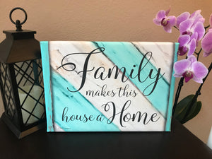 Family Makes This House a Home Canvas Wall Art