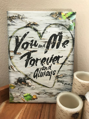 You and Me Forever Canvas Wall Art