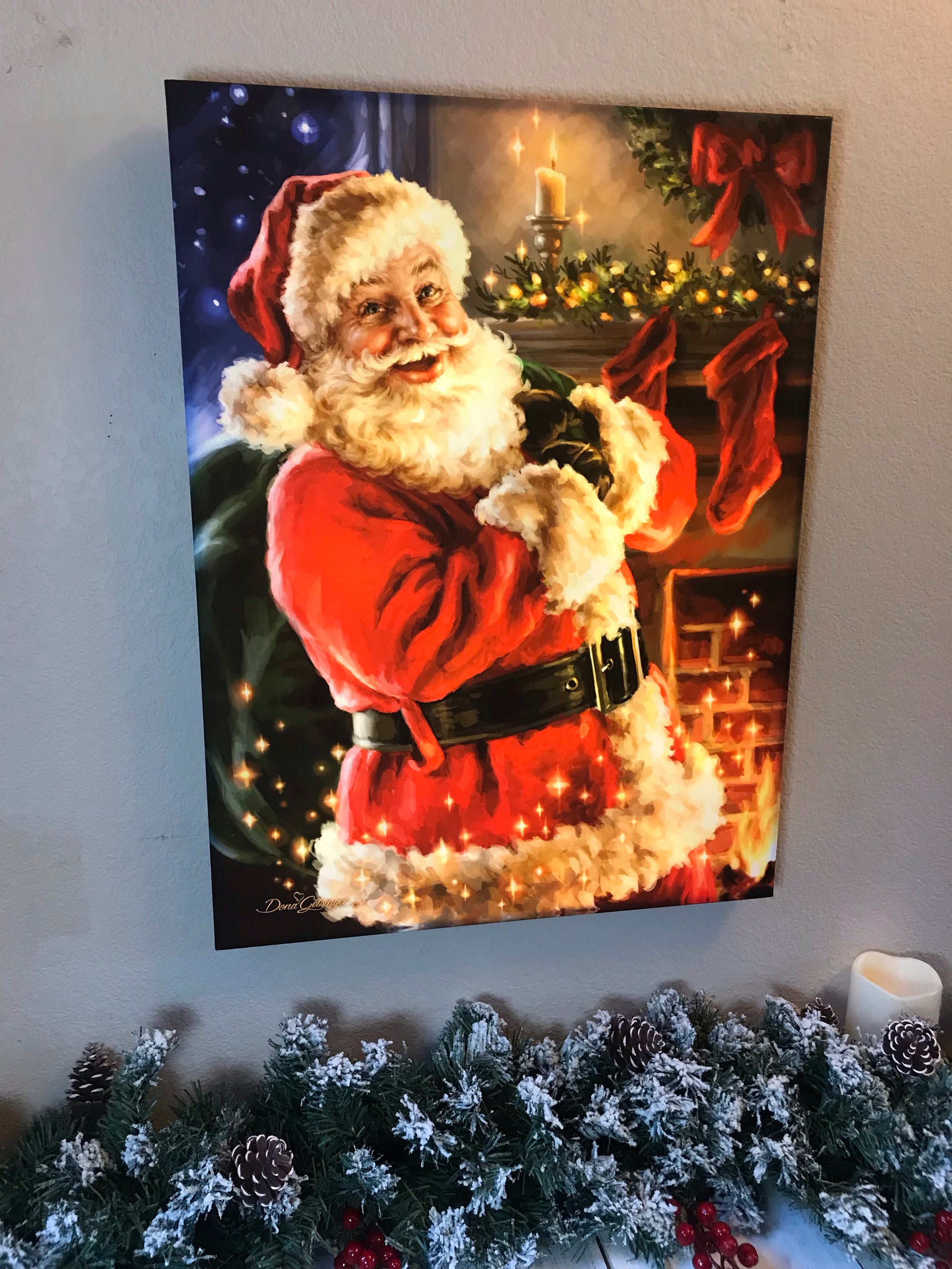 Twas the Night Before Christmas 18x24 Fully Illuminated LED Wall Art