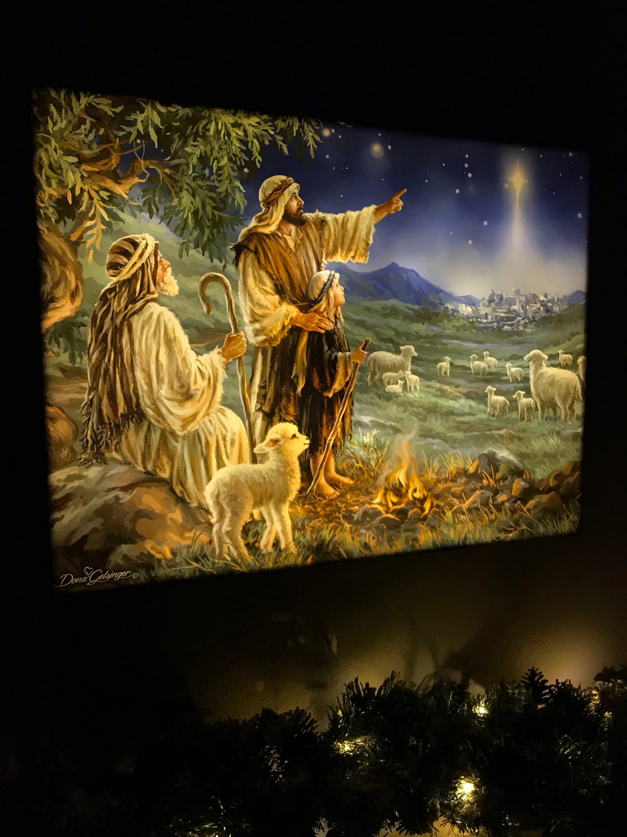 Shepherds Afield 18x24 Fully Illuminated LED Wall Art