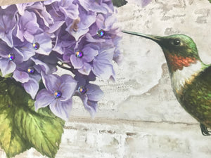 Hummingbirds Pizazz Print with Dazzling Crystals