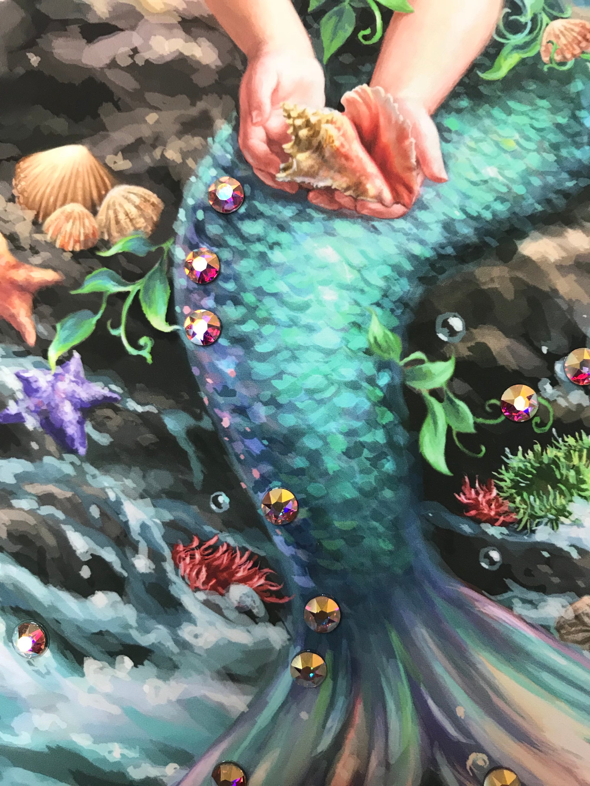 Mermaid Princess Pizazz Print with Dazzling Crystals