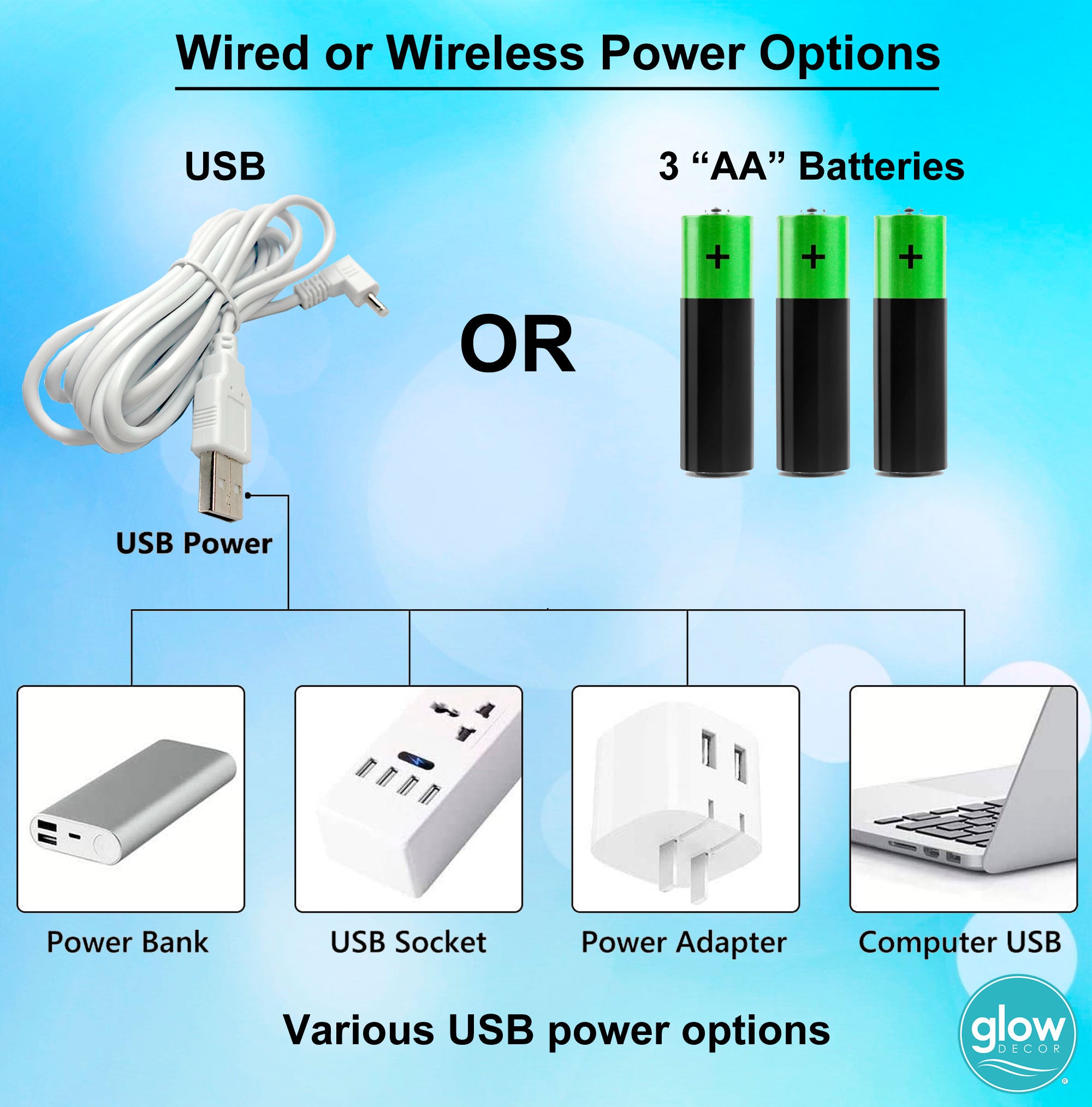 Custom Lighted 12V & USB Adapter